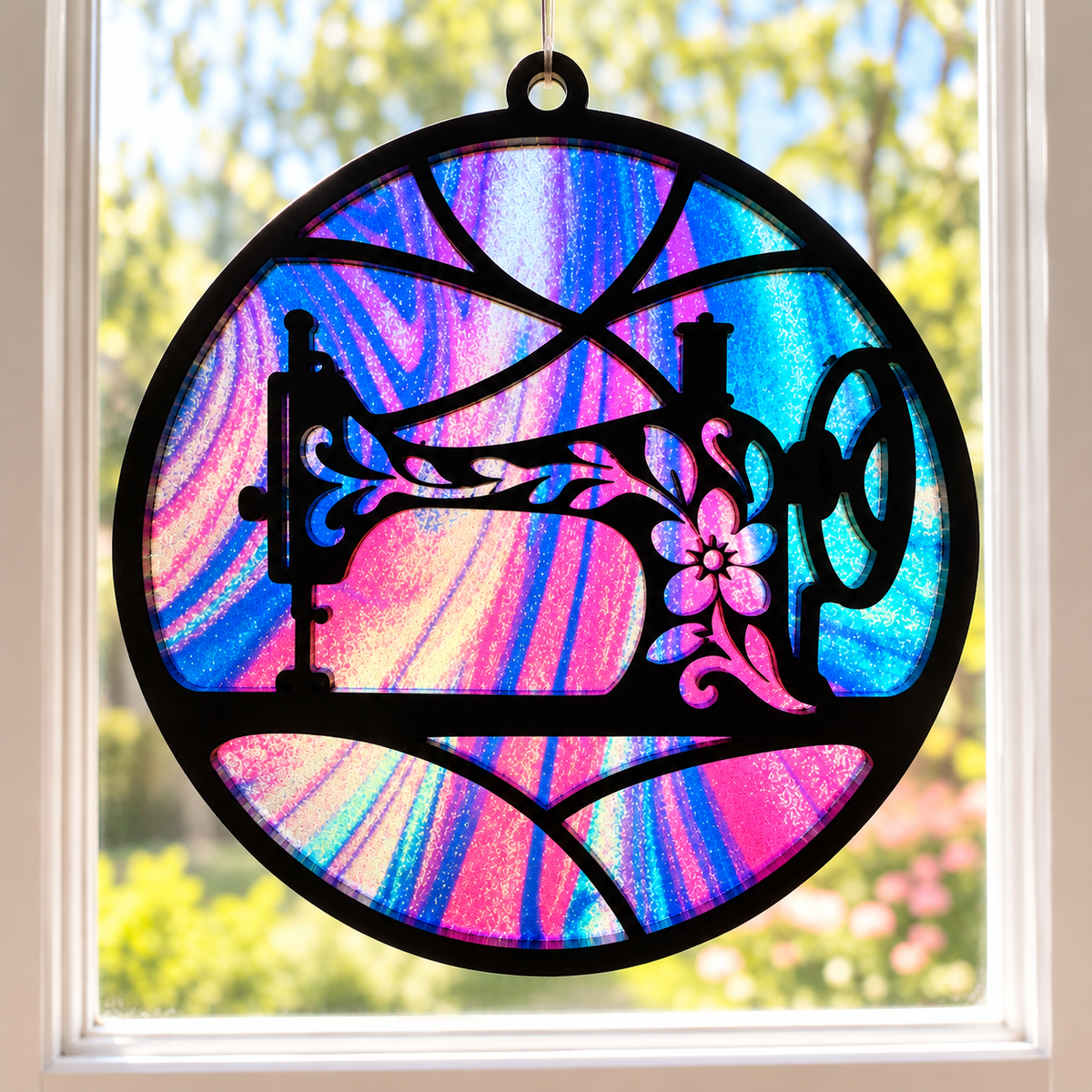 Vintage Sewing Machine Acrylic Suncatcher