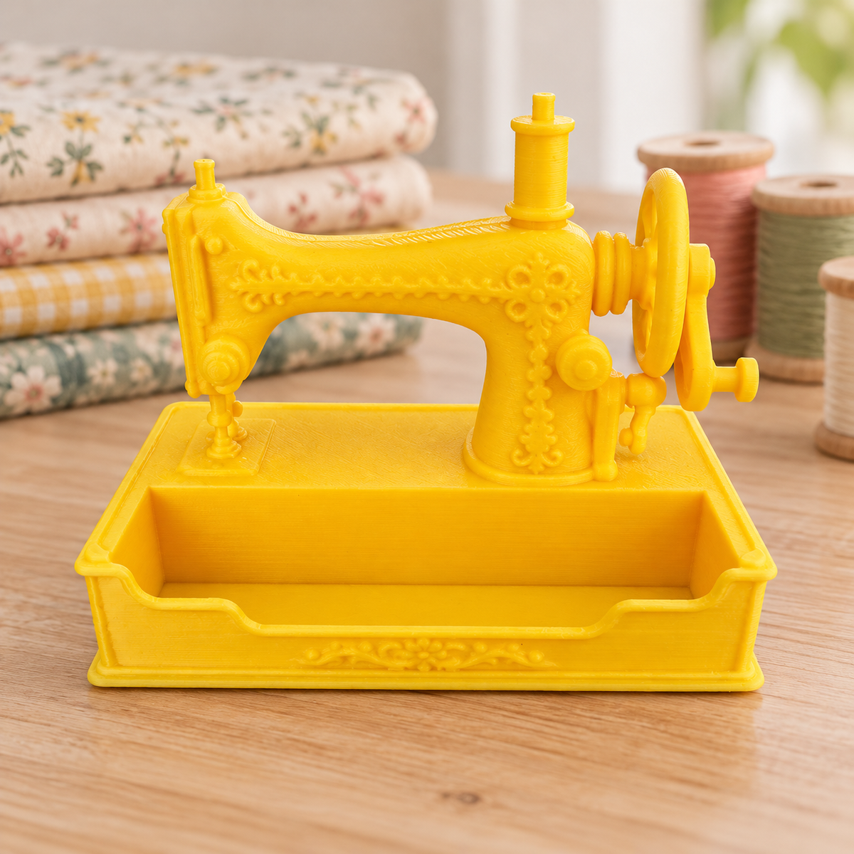 Vintage Sewing Machine Catchall & Phone Holder